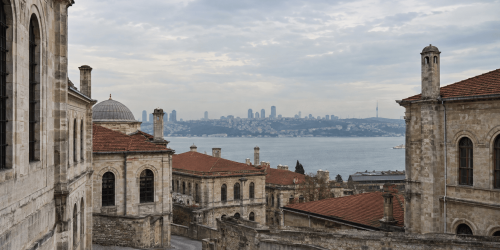 Historic Istanbul university by the Bosphorus