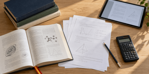 PCE study resources flat lay